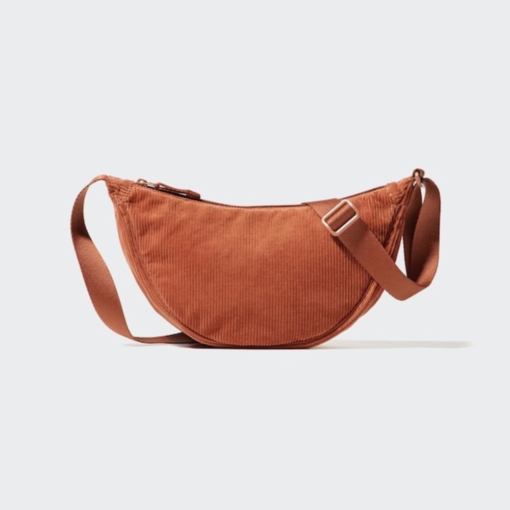 UNIQLO Rust Corduroy Crossbody Bag